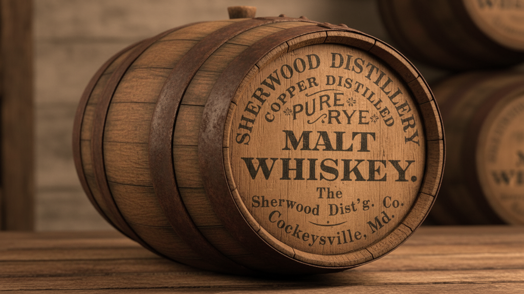 Barrel of Sherwood Rye Whiskey