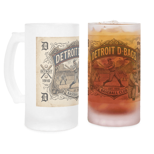 Old-time baseball Detroit D-Bags beer mug