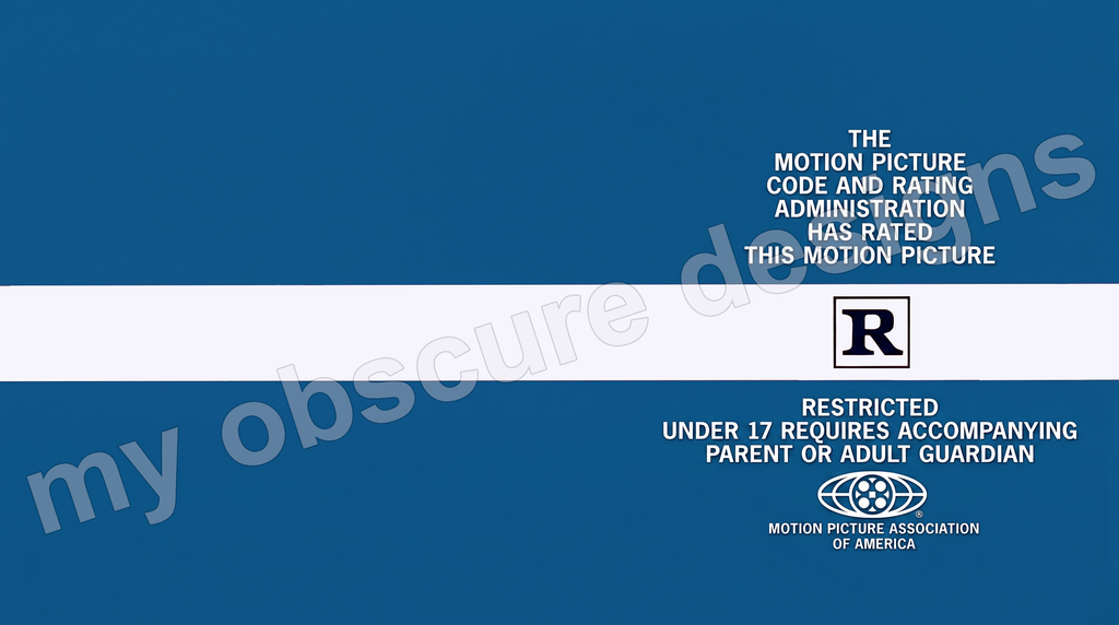 Vintage Movie Theater R Rating (1970s/1980s MPAA rating)
