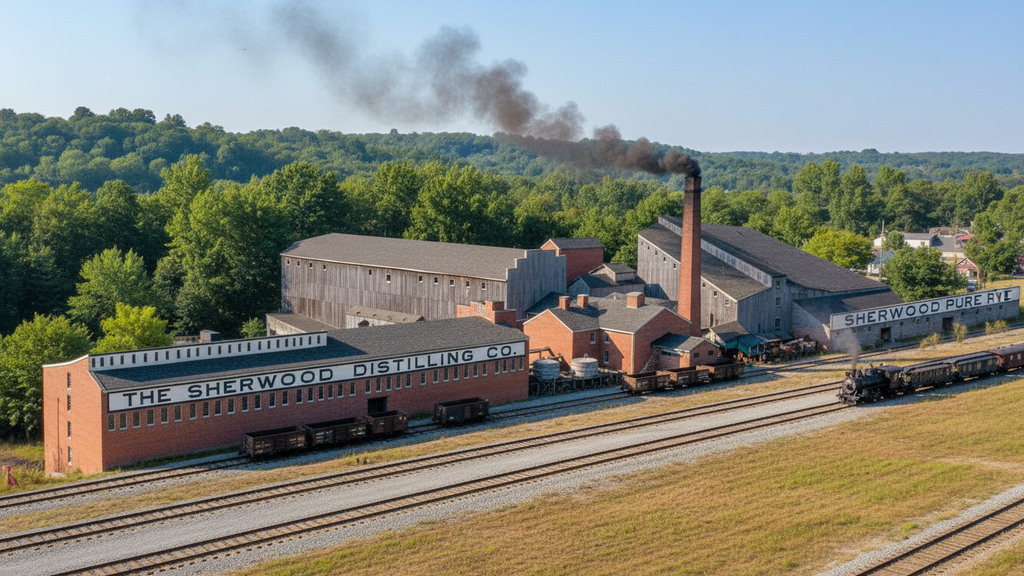 Recreation of the Sherwood Distilling Company in Cockeysville, Maryland.