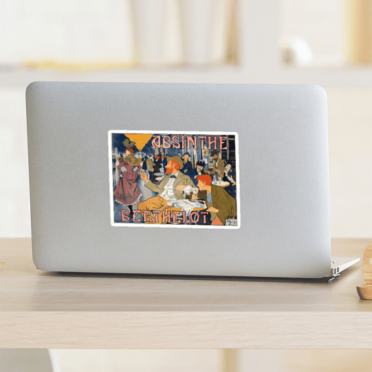 Berthelot Absinthe die-cut sticker