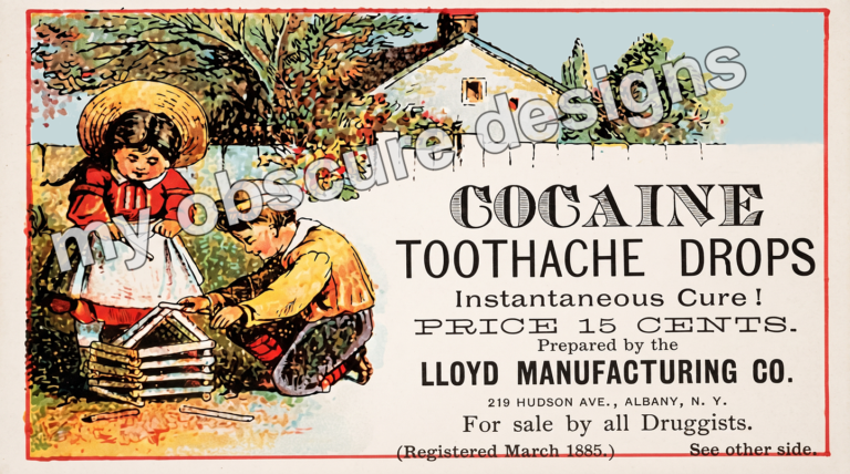 Cocaine Toothache Drops design