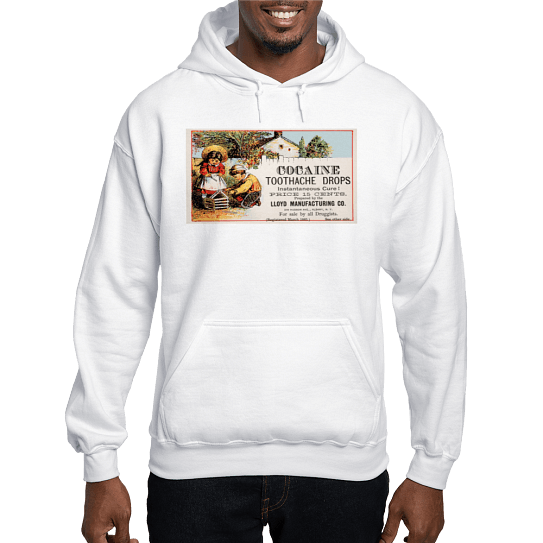 Cocaine Toothache Drops men's hooded sweatshirt