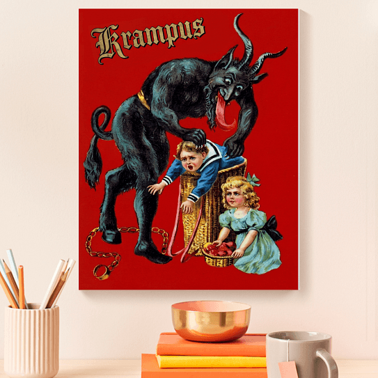 Krampus 11 x 14 canvas print