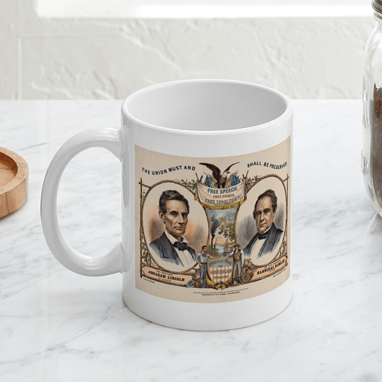 1860 presidential election poster mug